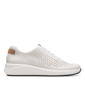 Clarks - Un Rio Tie White Leather Clarks - Un Rio Tie White Leather